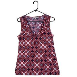 BANANA REPUBLIC FACTORY Cowl Neck Geometric Print Sleeveless Top - Size Medium